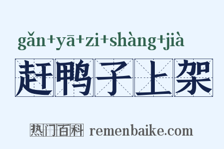 赶鸭子上架是什么意思的图片